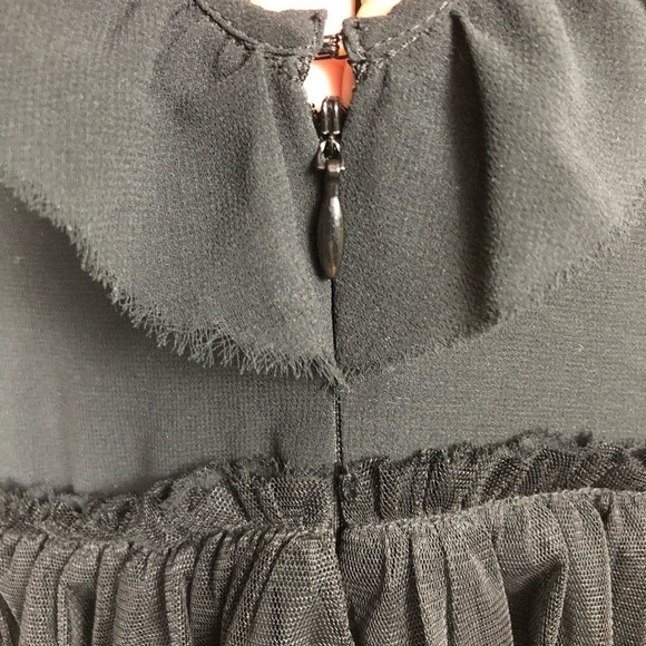Keepsake Black Ruffle Tiered Mini Dress Size 2 - Picture 10 of 13